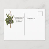 Änderung der Pflanze Wasserfarbe neue Zuhause bewe Ankündigungspostkarte (Rückseite)