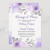 Änderung der Pläne Ankündigung Chic Lila Blüte (Vorne/Hinten)