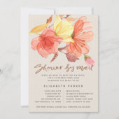 Änderung der Pläne Aquarell Blumendusche durch Pos Einladung (Vorderseite)