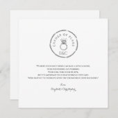 Änderung der Pläne aufgeschoben Moderne Monogramm Ankündigung (Vorne/Hinten)