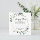 Änderung der Pläne aufgeschobener Eukalyptus-Laven Einladung (Stehend Vorderseite)