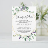 Änderung der Pläne aufgeschobener Eukalyptus-Laven Einladung (Stehend Vorderseite)