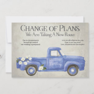 Änderung der Pläne aufgeschobener Vintager Lastkra Ankündigung