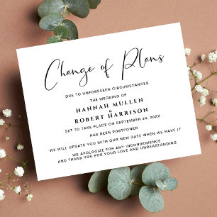 Änderung der Pläne Aufschiebung