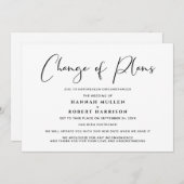 Änderung der Pläne Aufschiebung Schwarz-weiß storn Ankündigung (Vorne/Hinten)