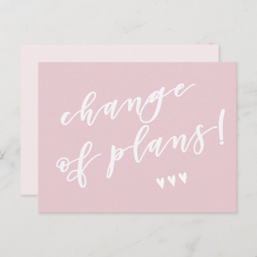 Änderung der Pläne! Aufschub wegen Corona Postkarte (Vorne/Hinten)