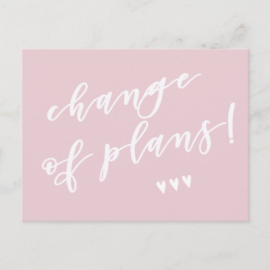 Änderung der Pläne! Aufschub wegen Corona Postkarte (Vorderseite)