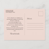 Änderung der Pläne Brautparty Rose Gold Glitzer Postkarte (Rückseite)