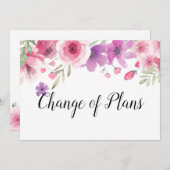 Änderung der Pläne Datum der Zurückstellung der Ro Einladung (Vorne/Hinten)