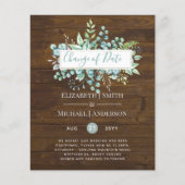 Änderung der Pläne Datum Rustikales Waldgrün-Ereig (Vorderseite)