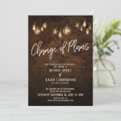 Änderung der Pläne Edison Lights Zurückgestellt Ho Einladung (Stehend Vorderseite)