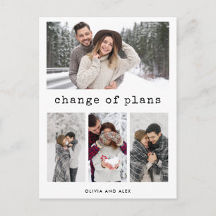 Änderung der Pläne   Einfache Schreibweise und Fot Postkarte