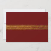 Änderung der Pläne Elegante Burgundy Gold Stripe K Einladung (Rückseite)