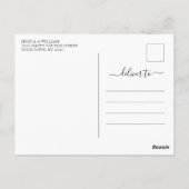 Änderung der Pläne Elegante Eukalyptus Hochzeit Postkarte (Rückseite)