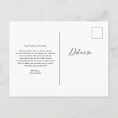 Änderung der Pläne | Elegante Typografie Postkarte (Rückseite)