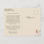 Änderung der Pläne, Erdbeige Hochzeit abgebrochen Ankündigungspostkarte (Rückseite)