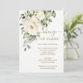 Änderung der Pläne Floral Brautparty verschoben Einladung (Stehend Vorderseite)