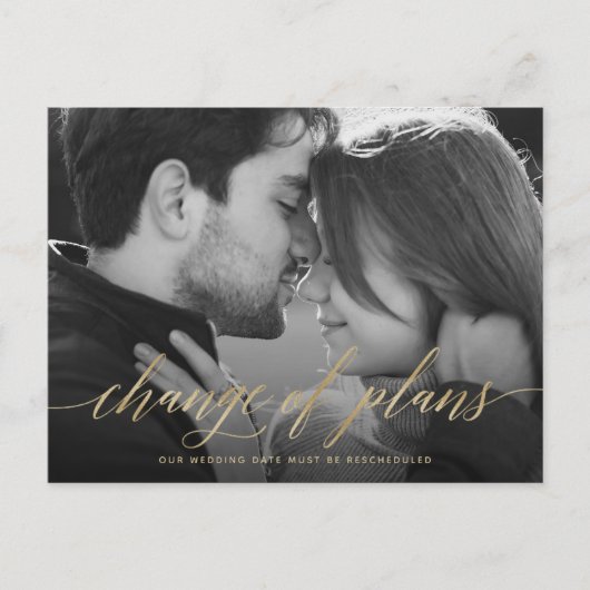 Änderung der Pläne | Foto Hochzeit Postkarte (Vorderseite)