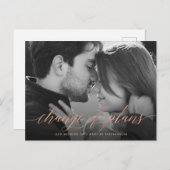 Änderung der Pläne | Foto Hochzeit Postkarte (Vorne/Hinten)