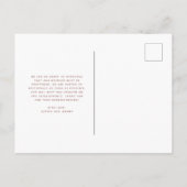 Änderung der Pläne | Foto Hochzeit Postkarte (Rückseite)