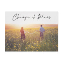 Änderung der Pläne Foto Hochzeitsdatum Ankündigung