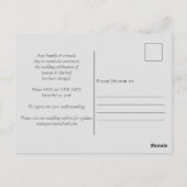 Änderung der Pläne Foto Hochzeitwechsel Postkarte (Rückseite)