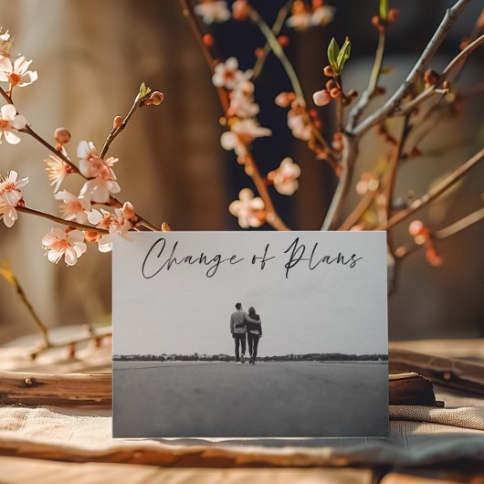 Änderung der Pläne Foto Hochzeitwechsel Postkarte