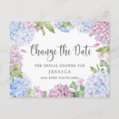 Änderung der Pläne für Blaue Hydrangeas im Brautpa Postkarte (Vorderseite)