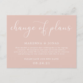 Änderung der Pläne für die Hochzeitverlängerung Ankündigungspostkarte