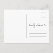 Änderung der Pläne für die Hochzeitverlängerung Ankündigungspostkarte (Rückseite)