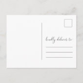 Änderung der Pläne für die Hochzeitverlängerung Ankündigungspostkarte (Rückseite)