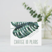 Änderung der Pläne für die Verschiebung tropischer Postkarte (Stehend Vorderseite)