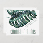 Änderung der Pläne für die Verschiebung tropischer Postkarte (Vorne/Hinten)