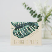 Änderung der Pläne für die Verschiebung tropischer Postkarte (Stehend Vorderseite)