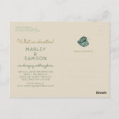 Änderung der Pläne für die Verschiebung tropischer Postkarte (Rückseite)