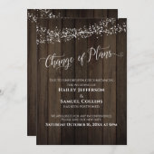 Änderung der Pläne für die verspätete Hochzeitskar Einladung (Vorne/Hinten)