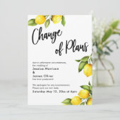 Änderung der Pläne für die verspätete Hochzeitskar Einladung (Stehend Vorderseite)