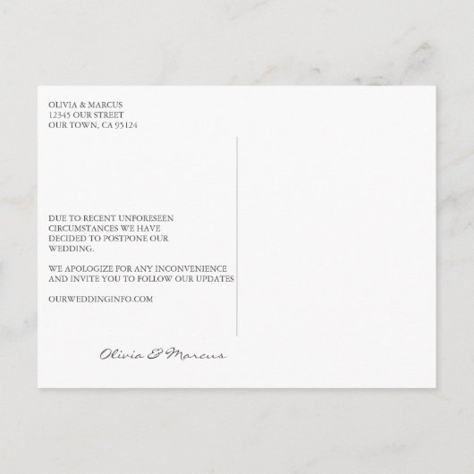 Änderung der Pläne Gelbe Sonnenblumen Postkarte (Rückseite)