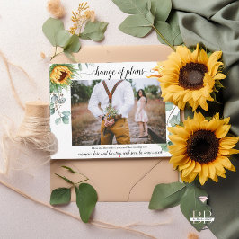 Änderung der Pläne Gelbe Sonnenblumen Postkarte