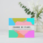 Änderung der Pläne Geometrische farbige Schwerpunk Postkarte (Stehend Vorderseite)