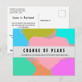 Änderung der Pläne Geometrische farbige Schwerpunk Postkarte (Vorne/Hinten)