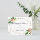 Änderung der Pläne geometrische tropische Blätter Postkarte (Stehend Vorderseite)