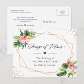 Änderung der Pläne geometrische tropische Blätter Postkarte (Vorne/Hinten)