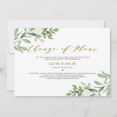Änderung der Pläne Grüne Hochzeit Aufschub Einladung (Vorderseite)