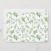 Änderung der Pläne Grüne Hochzeit Aufschub Einladung (Rückseite)