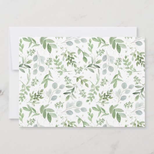 Änderung der Pläne Grüne Hochzeit Aufschub Einladung (Rückseite)