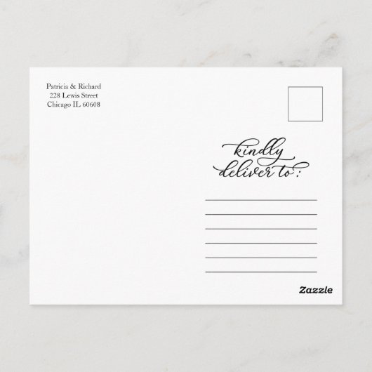 Änderung der Pläne Grüne Hochzeit Aufschub Postkarte (Rückseite)