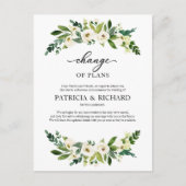 Änderung der Pläne Grüne Hochzeit Aufschub Postkarte (Vorderseite)
