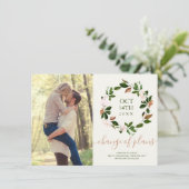 Änderung der Pläne Hochzeit im Herbst Foto Einladu Einladung (Stehend Vorderseite)
