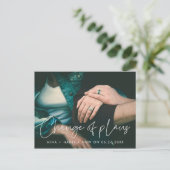 Änderung der Pläne Hochzeitsaktualisierung Ankündi Postkarte (Stehend Vorderseite)